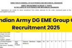 Indian Army DG EME Group C Recruitment 2025