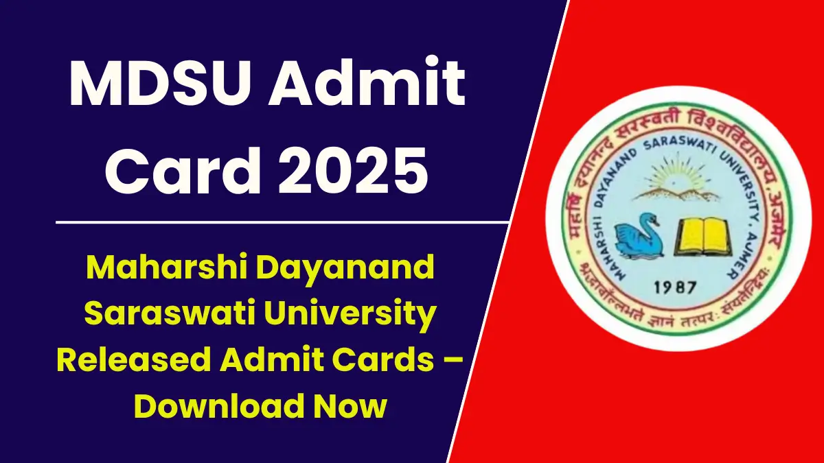 MDSU Admit Card 2025