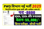 PWD Recruitment 2025